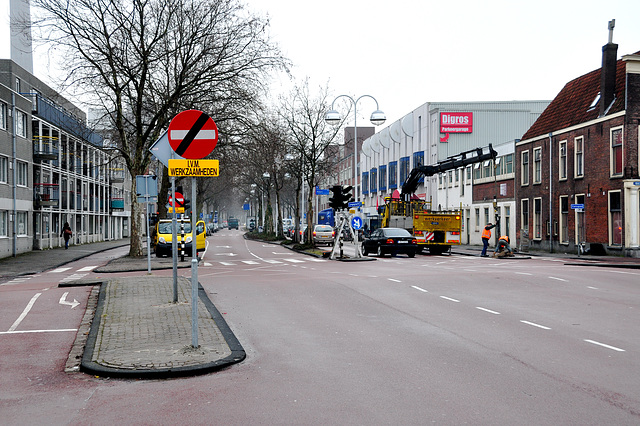 Removal of the traffic lights on the crossing of the Langegracht and the Mare