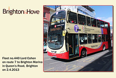 Brighton & Hove Buses - 440 Lord Cohen - Queen's Road - Brighton - 2.4.2013