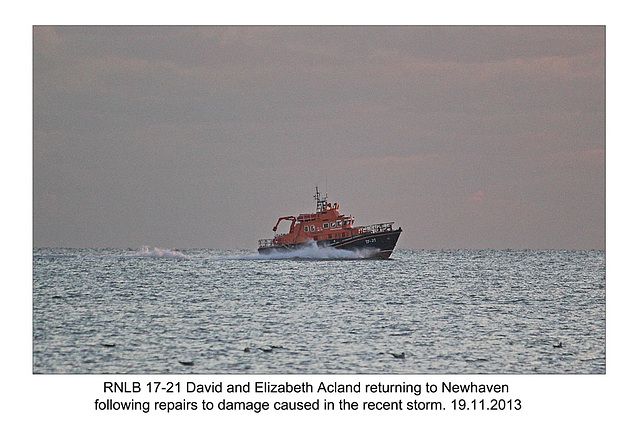 RNLB 17-21 Seaford Bay - 19.11.2013