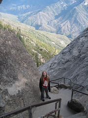 Climbing up the back of Moro Rock