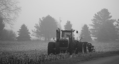 A Tractor in the Fog
