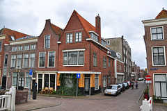 Houses on the Utrechtse Veer in Leiden