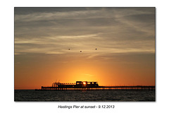Hastings Pier at sunset  - 9.12.2013