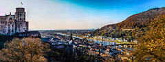 Heidelberg, Altstadt und Schloss  - Old City and Castle (270°)
