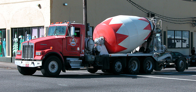 Kenworth cement truck in Portland, Oregon Kenworth cement truck in Portland, Oregon
