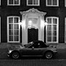 BMW in front of a fancy house on the Hogewoerd in Leiden