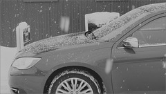 Snow on the Chrysler