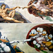 Die Erschaffung Adams von Michelangelo und von Walt Disney Company.  ©UdoSm