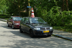 Traffic cone car