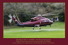 Royal Helicopter G XXEB - Newhaven - 31.10.2013