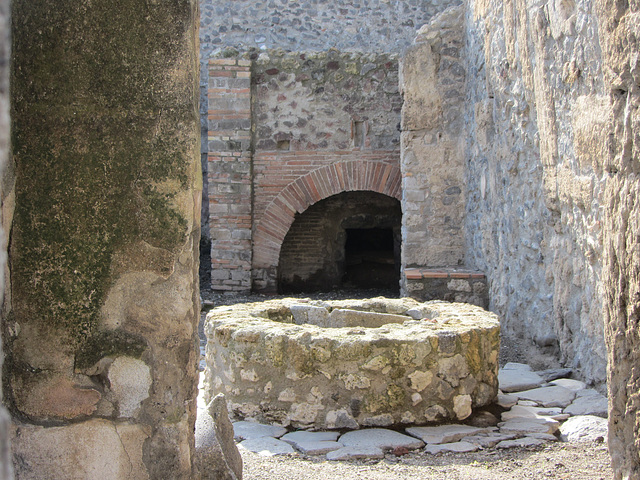 A baker's oven in the interior.
