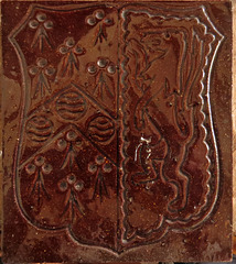 c19 heraldic floor tile