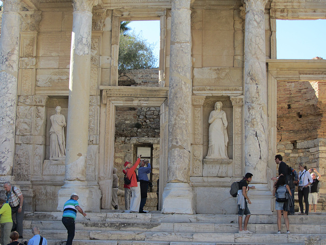 The ruins at Ephesus, Turkey.  http://en.wikipedia.org/wiki/Ephesus