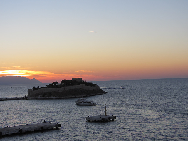 Sunset at Kousadasi, Turkey from the ship