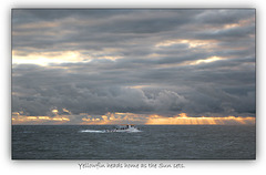 'Yellowfin' heads home as the Sun sets - Seaford Bay - 7.12.2013