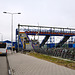Temporary foot bridge at Delft station