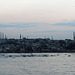 Istanbul at dawn. Sultanahmet Mosque on left, Hagia Sophia Museum on right