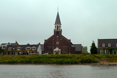 Houses and church in Papendrecht