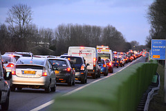 Trafﬁc jam on the A44 motorway