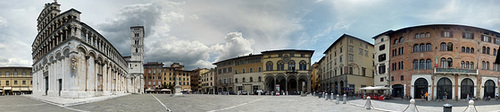 Lucca Piazza With San Michele