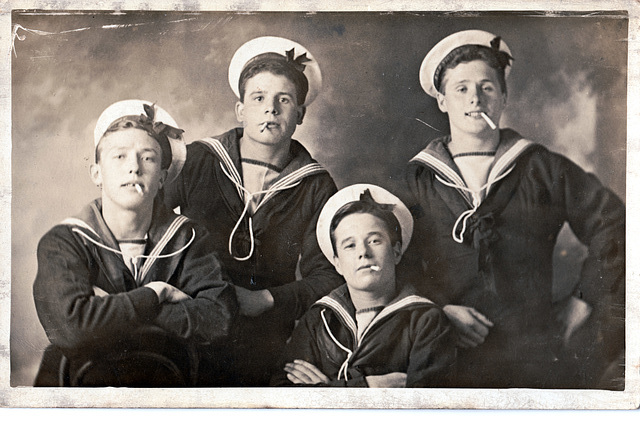 HMS Victory Interwar Period Group of Sailors, taken in Manchester