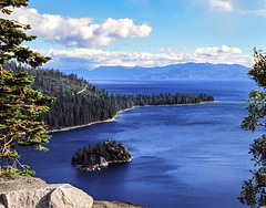 Lake Tahoe, Emerald Bay and Fanette Island, 1989 (315°)