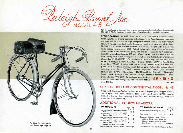 Raleigh RRA 1939 catalogue