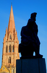 St. Paul's Cathedral and Burke & Wills Monument