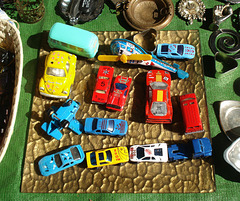 Still life with toy cars