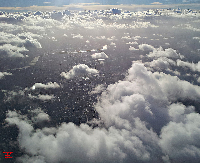 River Thames through the clouds