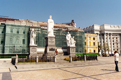 Kiev – Monument to Princess Olga on Mykhailivs'ka square