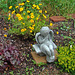 Flower bed with angel