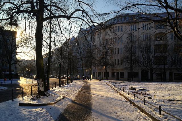 Eisiges Berlin (auf dem Weg zur Günzelstraße), 25.1. 2014