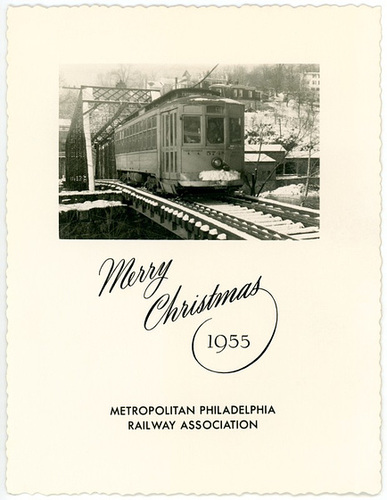 Merry Christmas, Metropolitan Philadelphia Railway Association, 1955