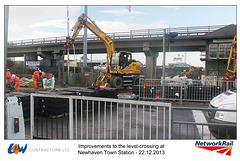 Newhaven Town level crossing works - 22.12.2013 c