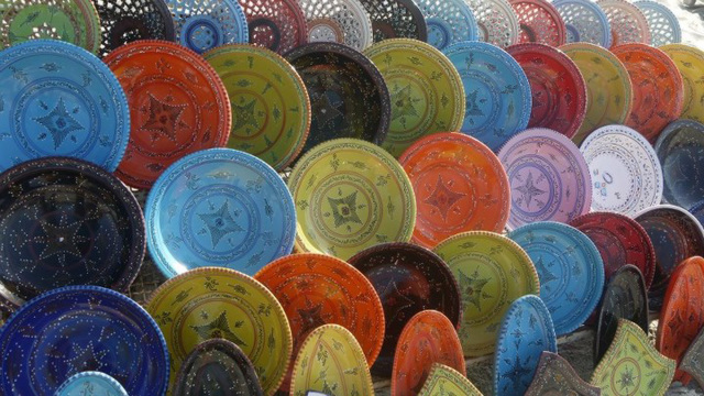 Jolies poteries tunisiennes.