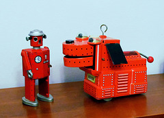 Robot Man and his Big Red Dog Rover