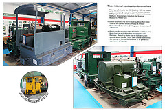 Three internal combustion locomotives - Amberley - 29.8.2013