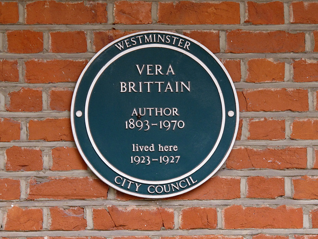Vera Brittain Plaque