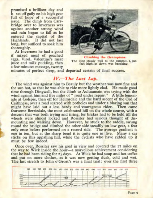 "A Great Cycling Record": Account of Rossiter's Record Ride 1930 Raleigh catalogue p7