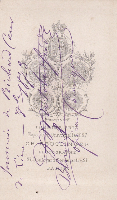 Léon Melchissédec's autograph at the back