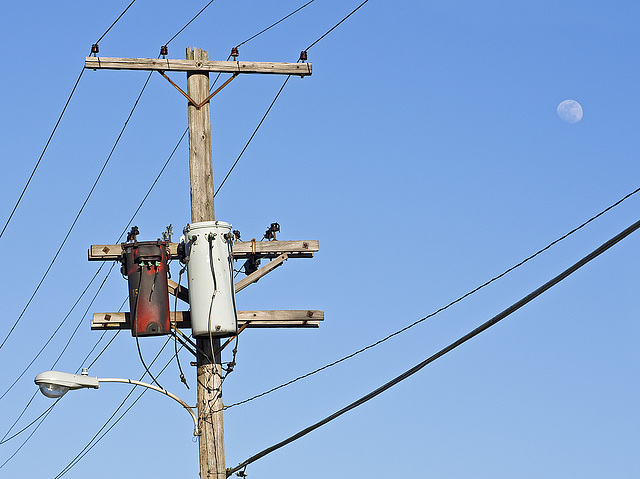 Old City Light and Power, Indiana Michigan Power Utility Pole