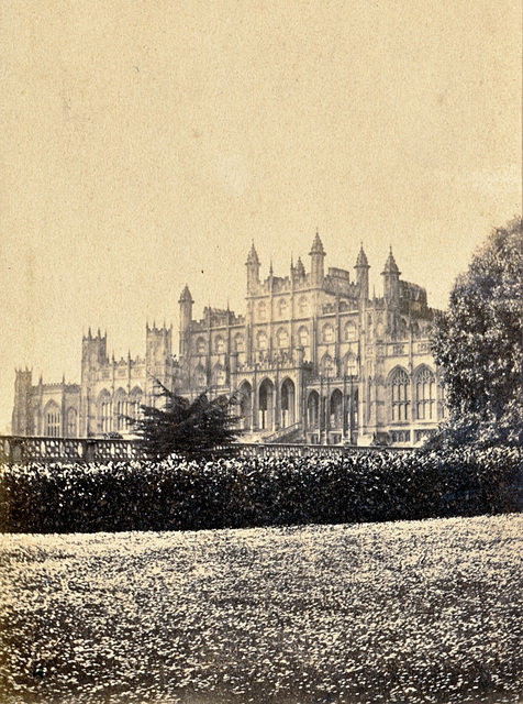 Eaton Hall, Cheshire (long demolished) from an 1860s carte de visite