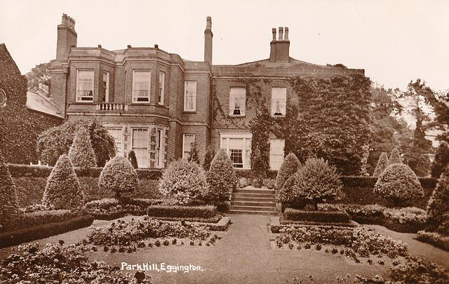 Park Hill, Hilton Road, Egginton, Derbyshire c1912 - Garden Facade