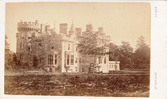 Culdees Castle, Muthill, Perthshire c1870 (now a ruin) - Garden Facade