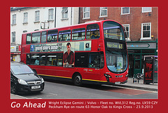 Go Ahead - WVL312 - LX59 CZY - Peckham - 23.9.2013