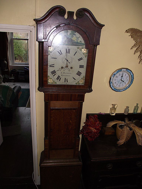 My grandparents' grandfather clock, which was repaired in 1824