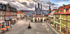 Marktplatz und Rathaus in Wernigerode (HDR, gestitcht)