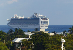 Crown Princess leaving Port Everglades - 25 January 2014