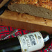 Home baked focaccia with wine
